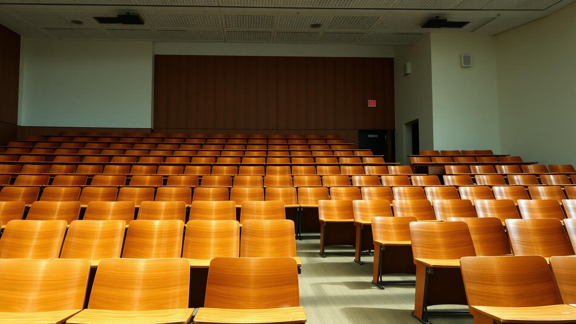 Aula školy během dne otevřených dveří